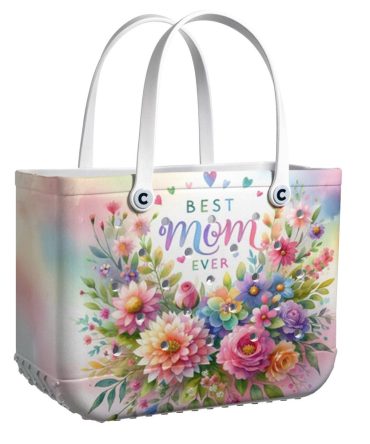 Bucket Tote Bag, Limited Edition Bogg Bag, Beach Bag Best Mom Ever