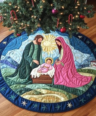 Bethlehem Peace Quilted Round Mat