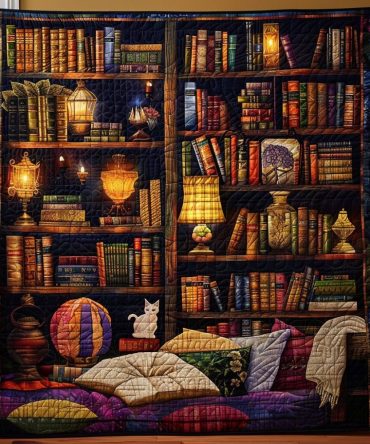 Bibliophile'S Corner Quilted Blanket