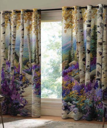 Birch Meadow Quilted Curtains