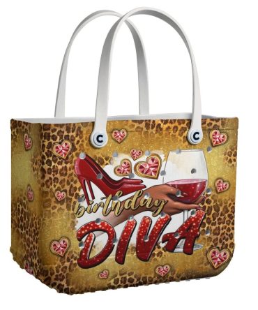 Bucket Tote Bag, Limited Edition Bogg Bag, Beach Bag Birthday Diva