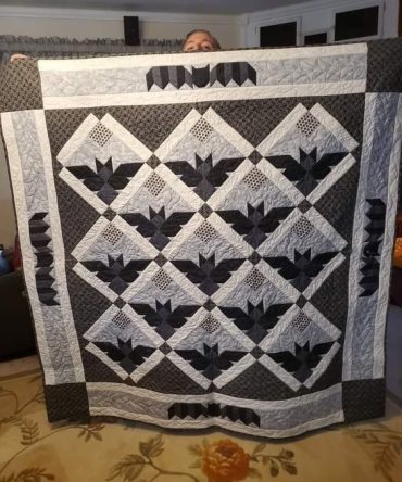 Black Bat Quilted Blanket