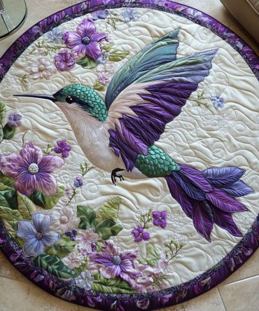 Blooming Air Quilted Round Mat