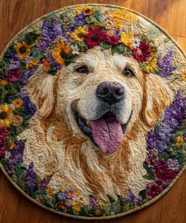 Blooming Joy Quilted Round Mat