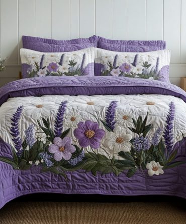 Blossom Haven 3-Piece Quilted Bedding Set