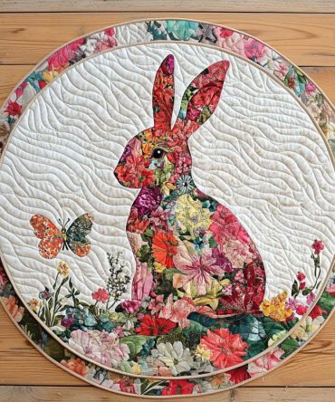 Blossom Hop Quilted Round Mat