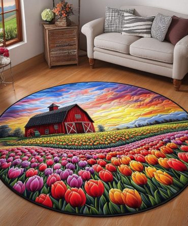 Blossom Trails Quilted Round Mat