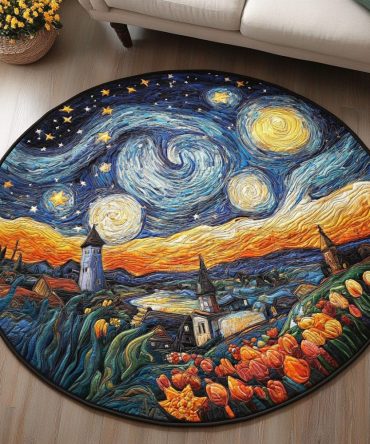 Blossom Village Quilted Round Mat