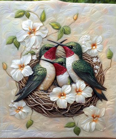 Blossoming Melody Quilted Blanket