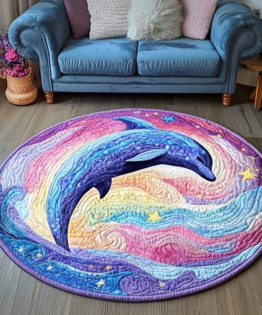 Blue Horizon Quilted Round Mat