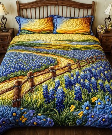 Bluebonnet Trail 3-Piece Quilted Bedding Set