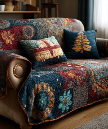 Boho Whispers Quilted Sofa Cover