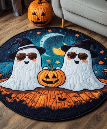 Boo Night Quilted Round Mat