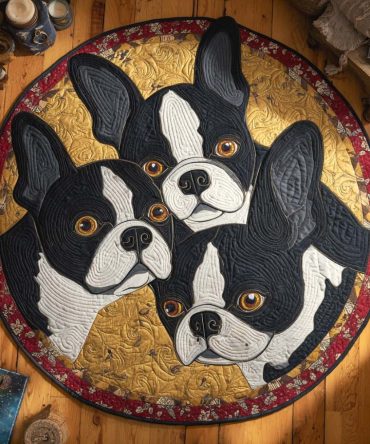 Boston Holiday Glow Quilted Round Mat