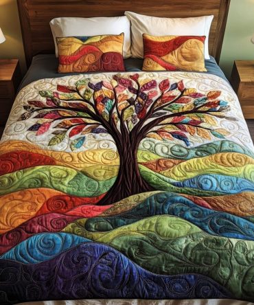 Branching Hope 3-Piece Quilted Bedding Set