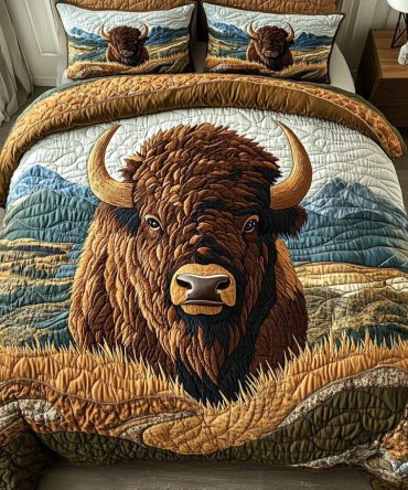 Buffalo Spirit 3-Piece Quilted Bedding Set