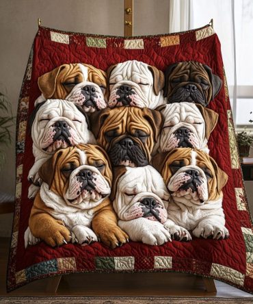 Bulldog Comfort Quilted Blanket