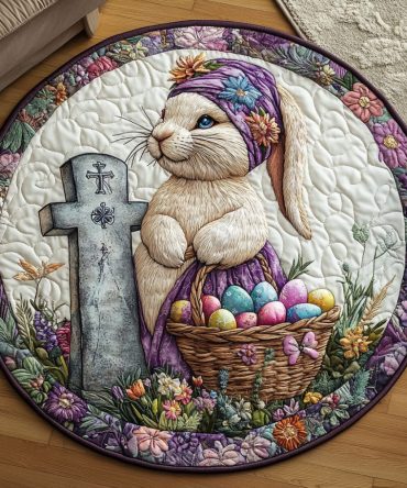 Bunny Blessings Quilted Round Mat