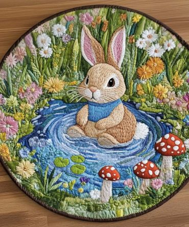 Bunny Dreams Quilted Round Mat