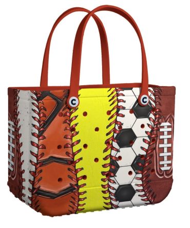 Sports Lover'S Tote Bag - Unique Stitch Design For Baseball, Soccer, And More!