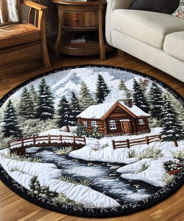 Cabin Comfort Quilted Round Mat