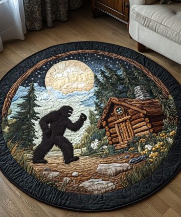 Cabin Visitor Quilted Round Mat