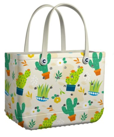 Bucket Tote Bag, Limited Edition Bogg Bag, Beach Bag Cactus Craze