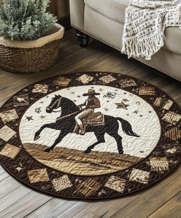 Cactus Circle Quilted Round Mat