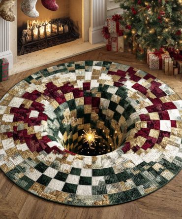 Candle Glow Quilted Round Mat
