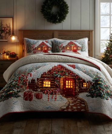 Candy Cabin 3-Piece Quilted Bedding Set