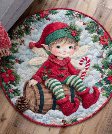 Candy Joy Quilted Round Mat