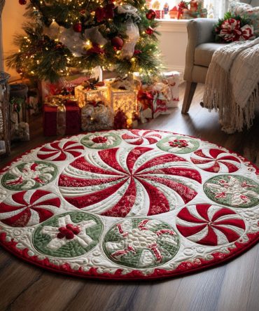 Candy Swirl Quilted Round Mat