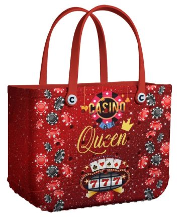 Bucket Tote Bag, Limited Edition Bogg Bag, Beach Bag Casino Queen