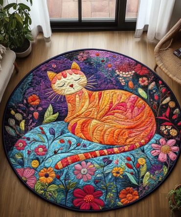 Cat Comfort Place Quilted Round Mat