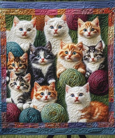 Cat Companionship Quilted Blanket