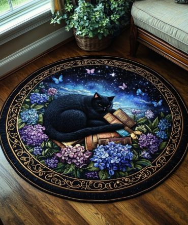 Celestial Catnap Quilted Round Mat