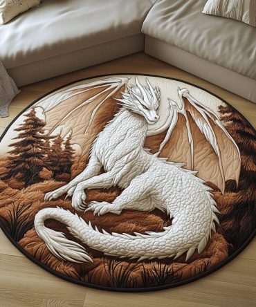Celestial Guardian Quilted Round Mat