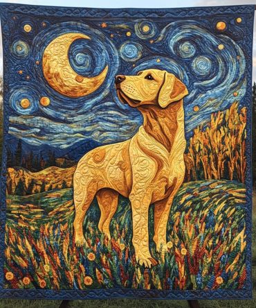Celestial Labrador Quilted Blanket