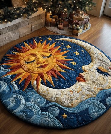 Celestial Ocean Dream Quilted Round Mat