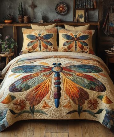 Celestial Wings 3-Piece Quilted Bedding Set