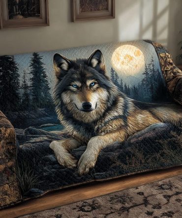 Celestial Wolf Quilted Sofa Cover