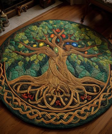 Chakra Life Circle Quilted Round Mat