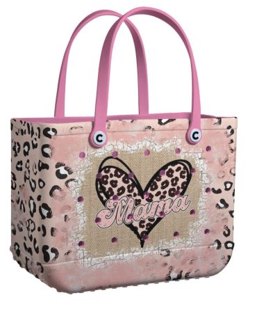 Bucket Tote Bag, Limited Edition Bogg Bag, Beach Bag Heart Full Of Mom