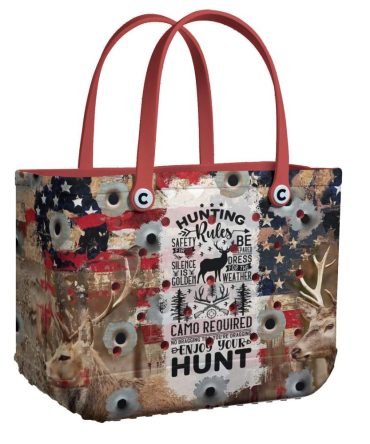 Bucket Tote Bag, Limited Edition Bogg Bag, Beach Bag Hunting Rules