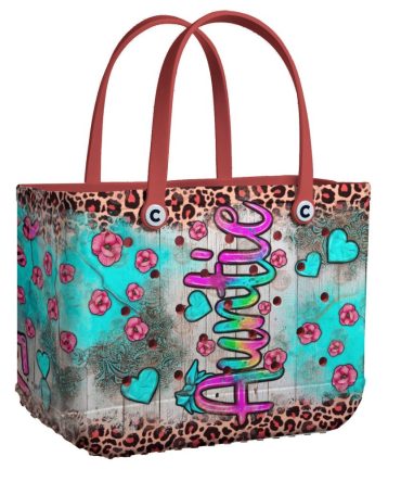 Bucket Tote Bag, Limited Edition Bogg Bag, Beach Bag Auntie'S Floral Wishes