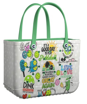 Vibrant Pickleball Tote Bag - Fun Graphic Design, Durable & Spacious For Everyday Use