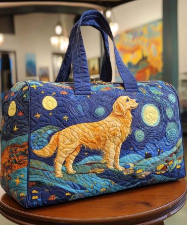 Cheerful Friend Quilted Duffle Bag