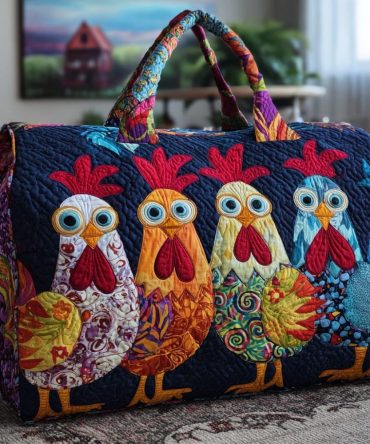 Chicken Glow Quilted Duffle Bag