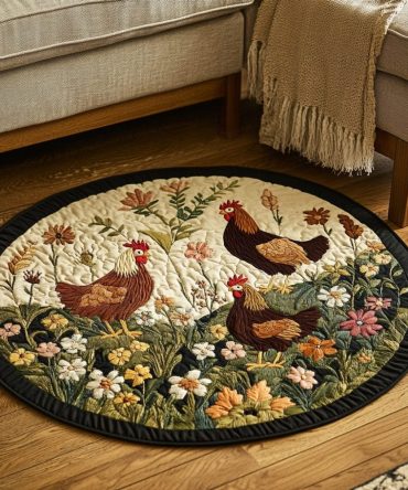 Chicken Nest Quilted Round Mat