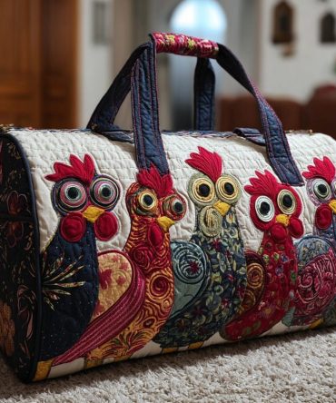 Chicken Spirit Quilted Duffle Bag